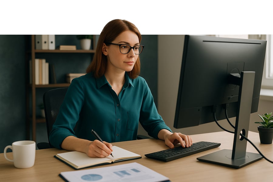 Catalyst Complete - Modified Woman at Desk Writing